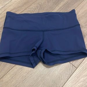 Navy Lululemon spandex shorts